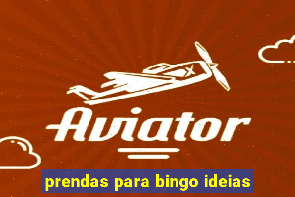 prendas para bingo ideias